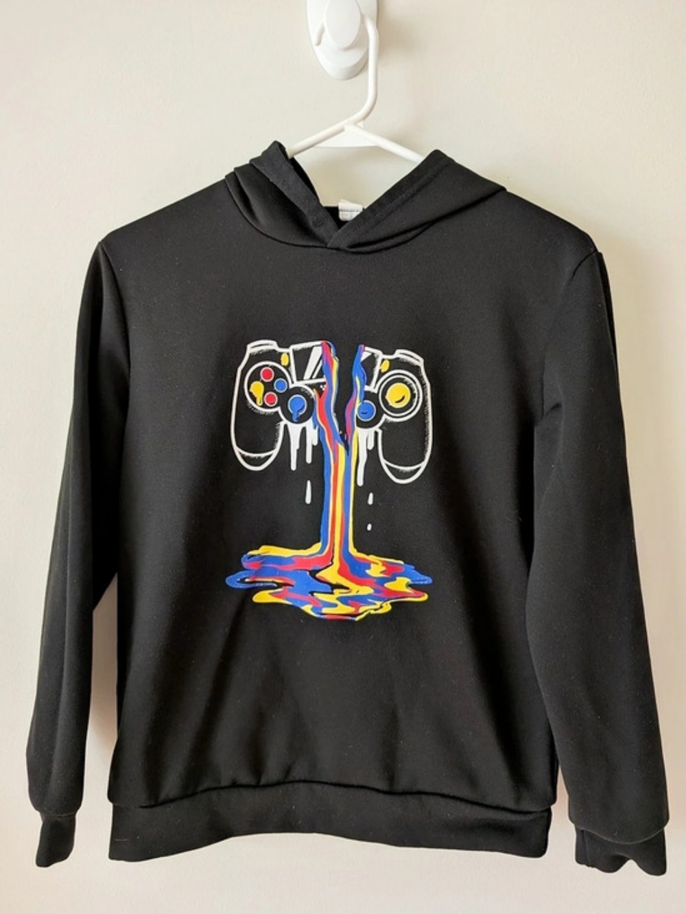 SHEIN Tween Boy Graphic Video Game Controller Hoodie